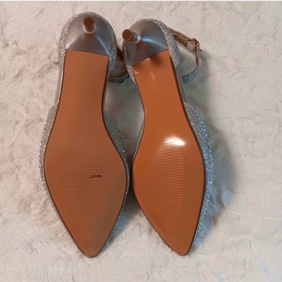 Elegant Silver Heels with Ankle Strap - Picture 12 of 13